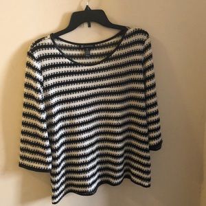 International Concepts INC Black & White Top